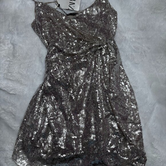 Zara Sequin Mini Dress - Picture 2 of 3